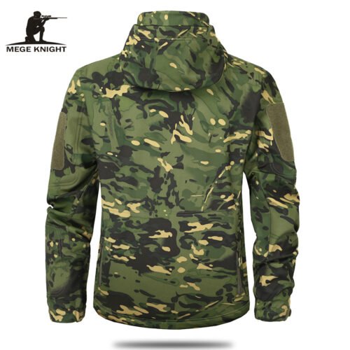 Mege Brand Clothing Autumn Men's Military Camouflage Fleece Jacket Army Tactical Clothing  Multicam Male Camouflage Windbreakers 4