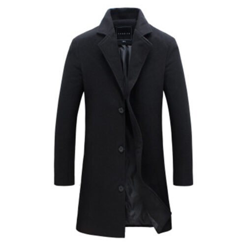 Men Fashion Jackets Men Slim Fits Coats Business Mens Long Winter Windproof Outwears Plus Size 5XL Black Hot Sale High Quality 2