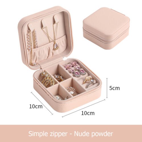 2021 Jewelry Organizer Display Travel Jewelry Case Boxes Travel Portable Jewelry Box Leather Storage Organizer Earring Holder 6