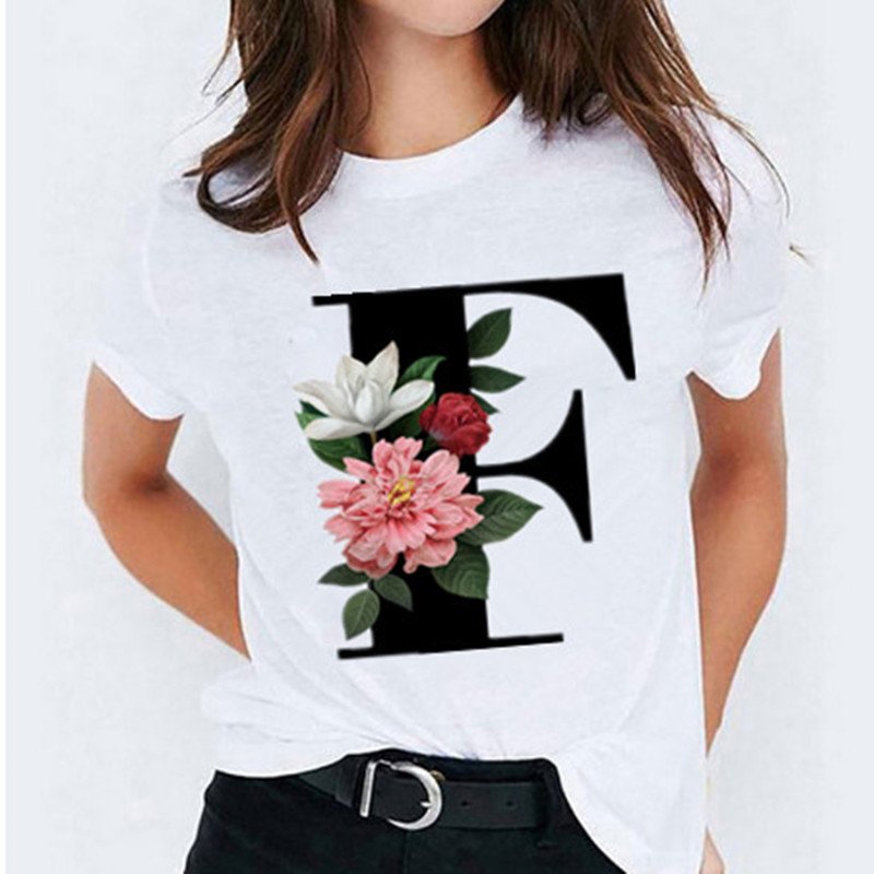2021 New Women T-shirts 26 Letter Printed Vogue Harajuku Tops Casual Tee Summer Short Sleeve Female T shirt for Women Clothing 3 2021 New Women T-shirts 26 Letter Printed Vogue Harajuku Tops Casual Tee Summer Short Sleeve Female T shirt for Women Clothing 3