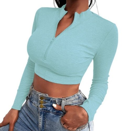 Sexy Crop Top Women T Shirts Basic Short TShirts Fashion Spring Summer Tops Street Basic Casual Tees Club Woman TShirts GV907 5