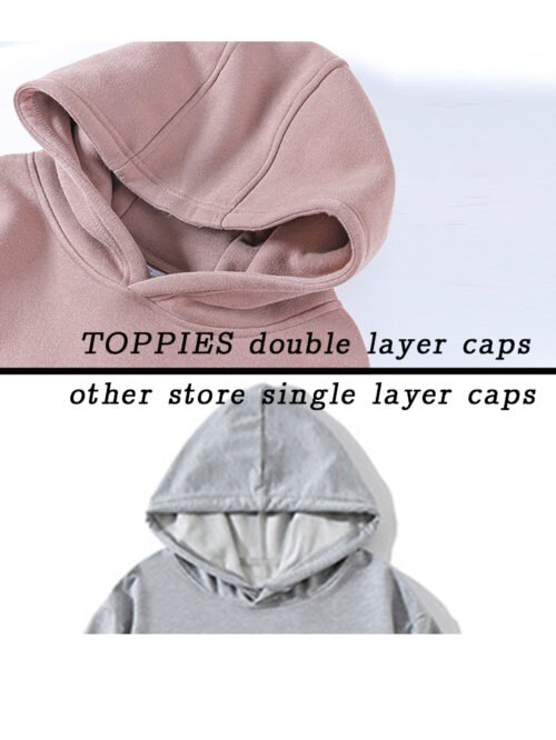 Toppies Womens Tracksuits Hooded Sweatshirts Autumn Winter Fleece Oversize Hoodies Solid Pullovers Jackets Unisex Couple 2021 4