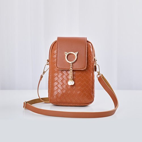 2021 Spring Summer Mini Cross-body Mobile Phone Shoulder Bag Woven Pearl Tassel Cover-style Female Bag Shoulder Diagonal Bag 6