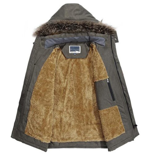 Winter Jacket Men Plus Size 5XL 6XL Cotton Padded Warm Parka Coat Casual Faux Fur Hooded Fleece Long Male Jacket Windbreaker Men 5