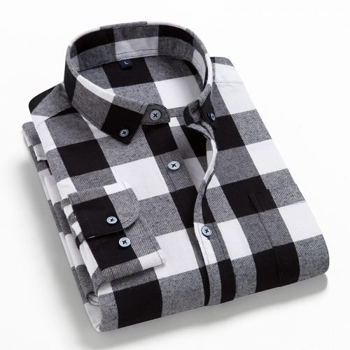 Men Flannel Plaid Shirt 100% Cotton 2022 Spring Autumn Casual Long Sleeve Shirt Soft Comfort Slim Fit Styles Brand For Man Plus 2