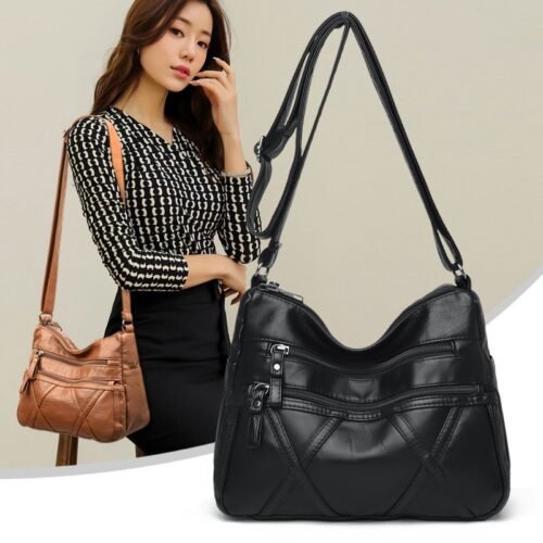 High Quality Women's Soft Leather Shoulder Bags Multi-Layer Classic Crossbody Bag Luxury Designer Handbag and Purse 4