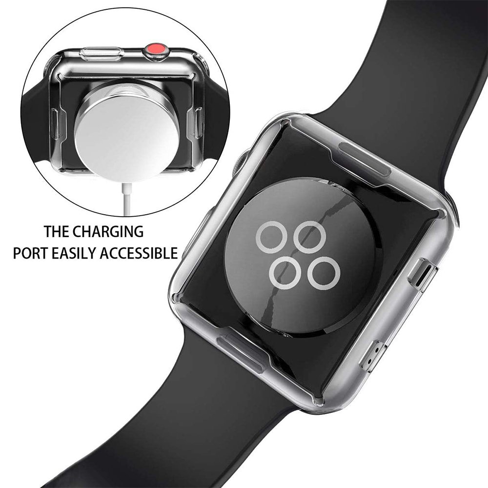 360 Full Soft Clear TPU Screen Protector Case For Apple Watch Series 44MM 40MM 42MM 38MM Transparent Cover For IWatch 6/SE/5/4/3 2