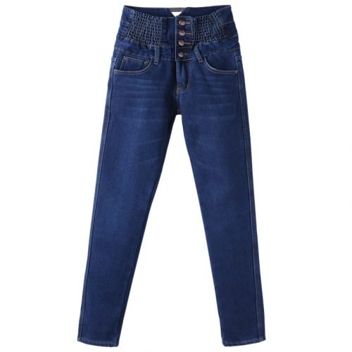 Denim Pants Autumn Winter Jeans For Women High Waist Skinny Warm Thick Jeans Womens High Elastic Plus Size Stretch Jeans Velvet 5