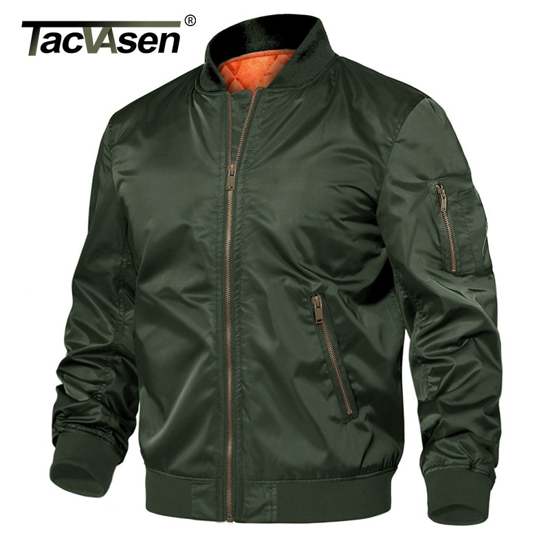 TACVASEN Winter Military Jacket Outwear Mens Cotton Padded Pilot Army Bomber Jacket Coat Casual Baseball Jackets Varsity Jackets 2