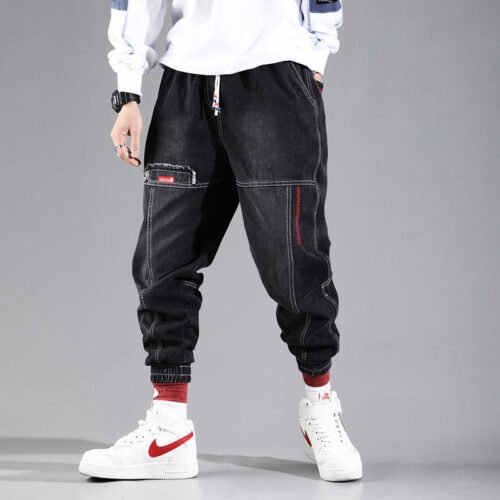 2022 New Streetwear Hip Hop Cargo Pants Men's jeans Cargo Pants Elastic Harun pants Joggers Pants In Autumn and Spring Men Cloth 2