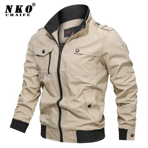 2021 Spring Autumn New Jacket Men Fashion Slim Bomber Windbreaker Jackets Coat Men's Clothing Tactics Military Casual Jacket Men 1